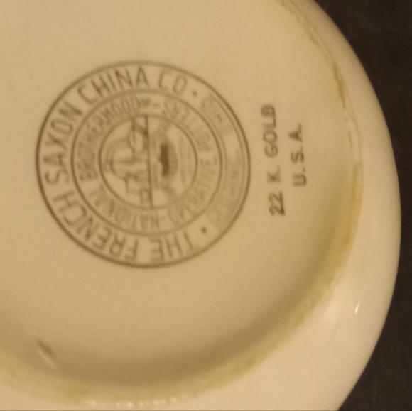 French Saxon China Creamer and Sugar Containers - Picture 2 of 2